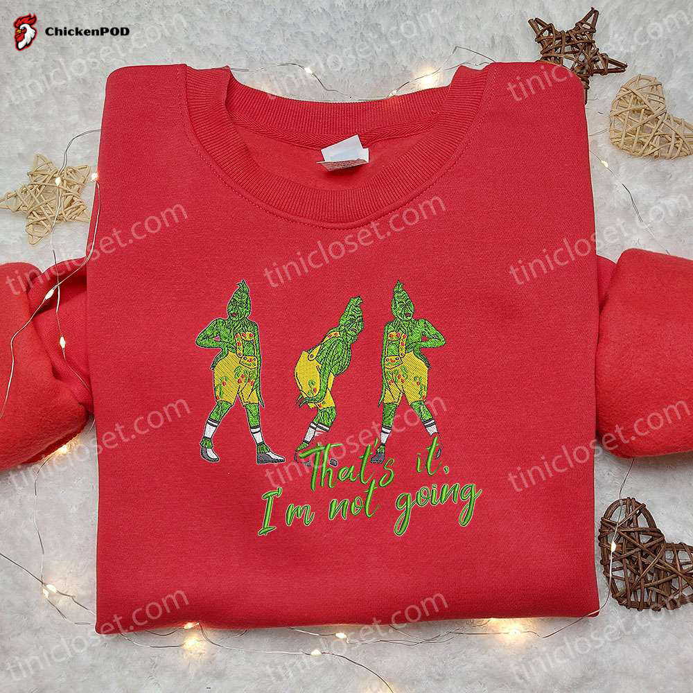 Grinch Nice Hot Cup Of Fuckoffee Embroidered Shirt & Hoodie: Best Christmas Gifts for Family