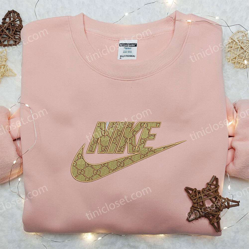 Gucci x Nike Logo Embroidered Shirt: Stylish Nike Inspired Gift for Family