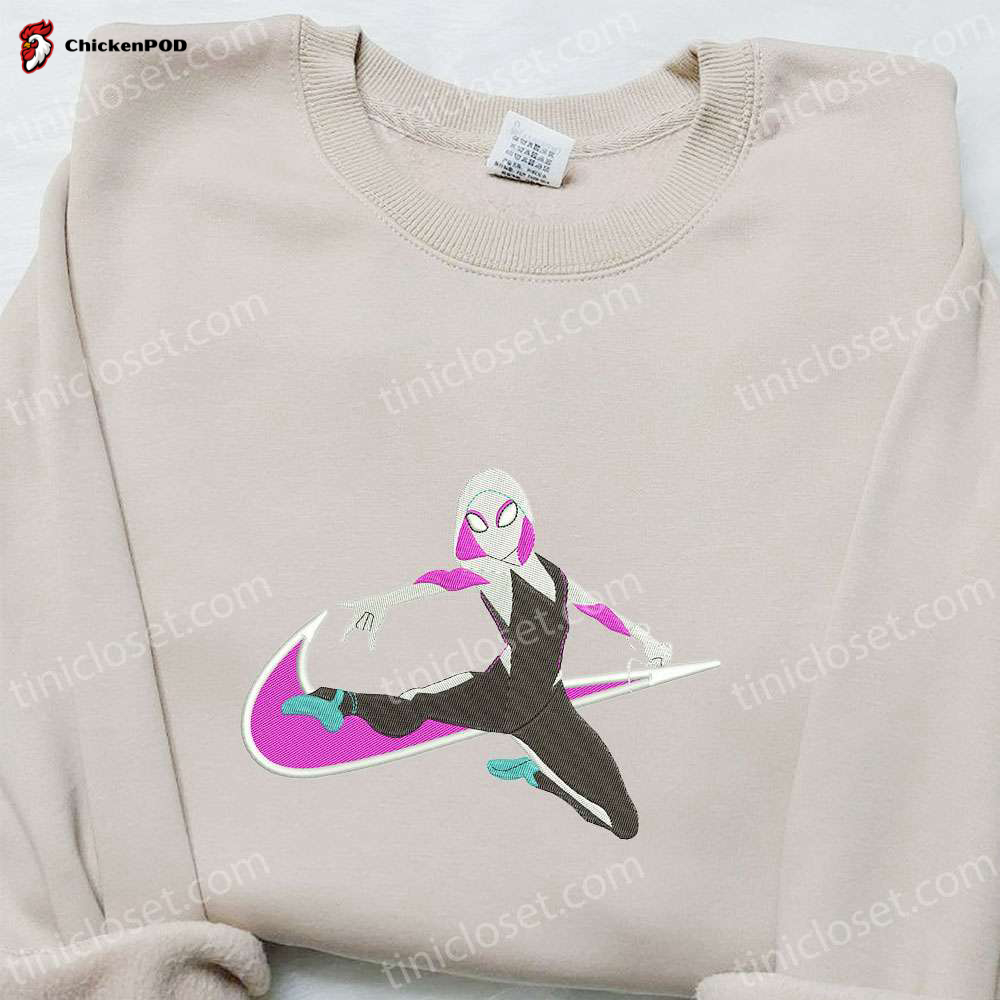 Marvel Gwen Movie x Swoosh Embroidered Sweatshirt: Best Family Gift Ideas – MCU Embroidered Shirt