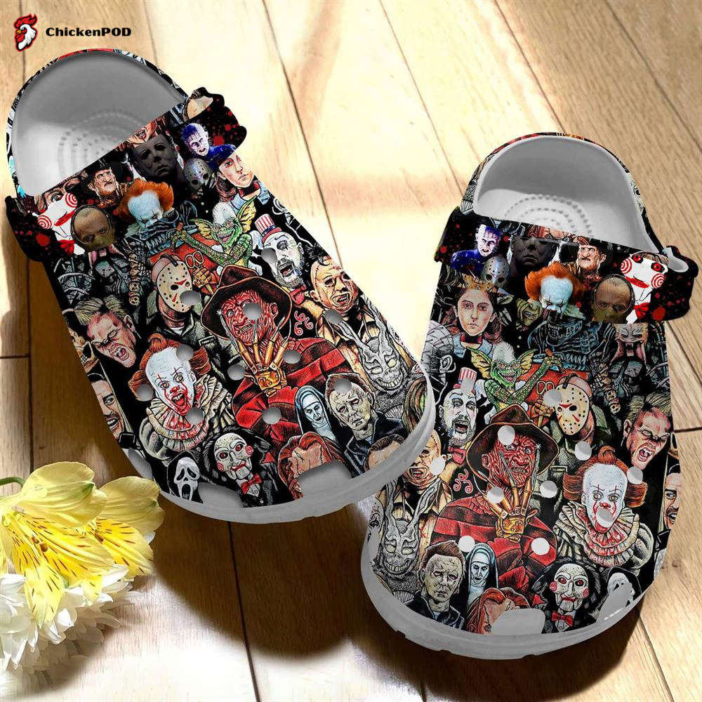 Halloween Michael Myers Pumpkin Crocs-Slippers Crocband Clogs