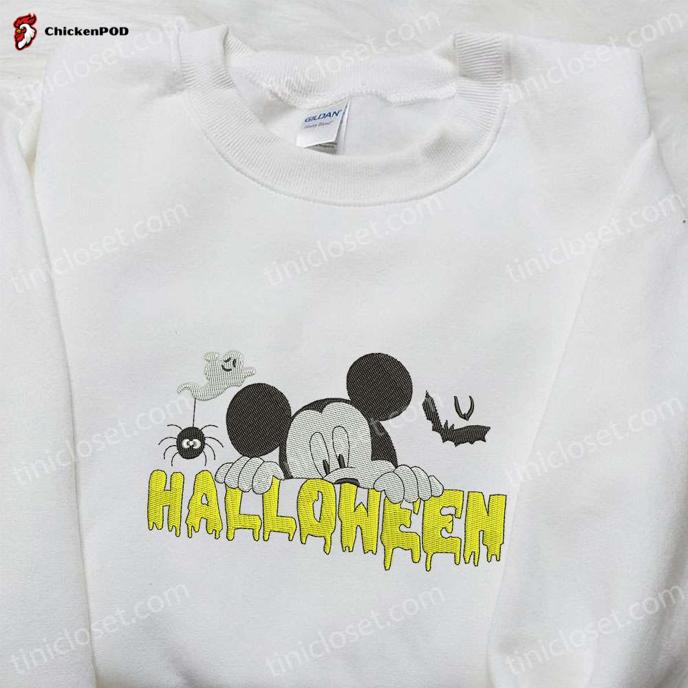 Spooky Halloween Mickey Embroidered Shirt Disney Sweatshirt & Adorable Hoodie – Shop Now!