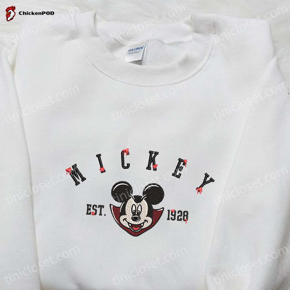 Halloween Mickey Est 1928 Embroidered Shirt: Disney s Best Gift for Family Fun