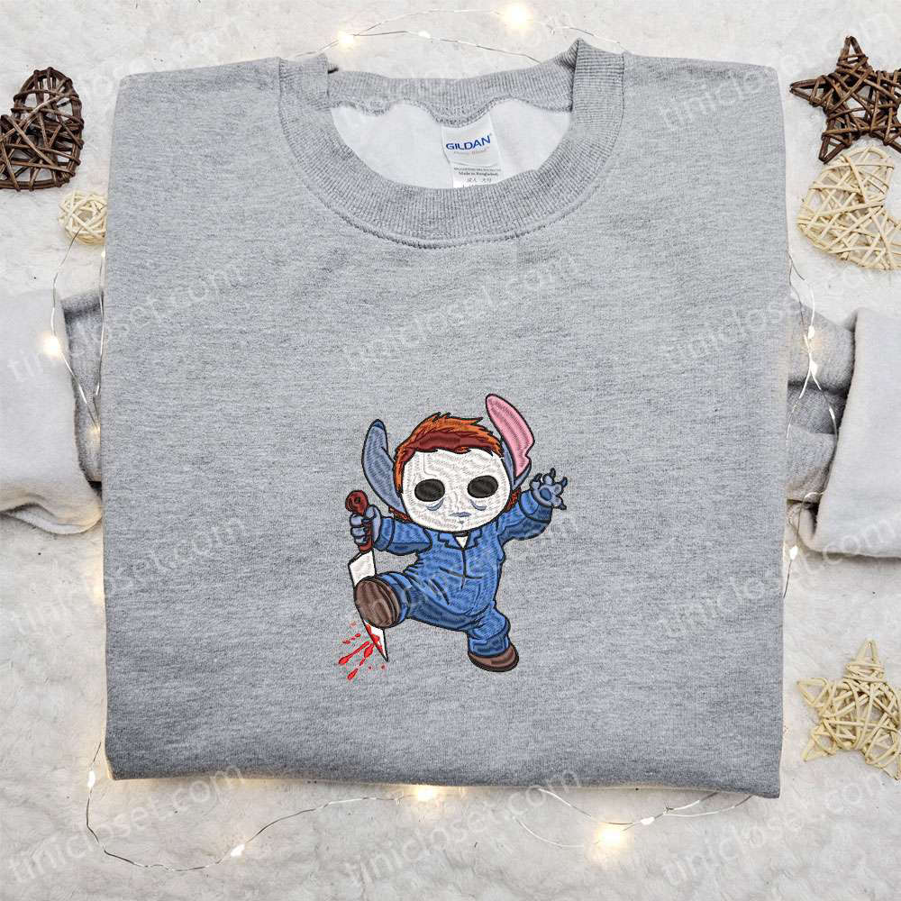 Spook-tacular Halloween Stitch Cosplay Embroidered Sweatshirt Shirt & Tee – Disney Inspired Fun!