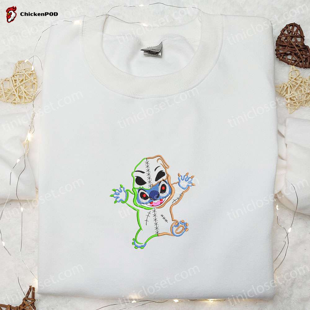 Spooky Halloween Stitch Oogie Boogie Embroidered Shirt – Disney Cute & Fun!