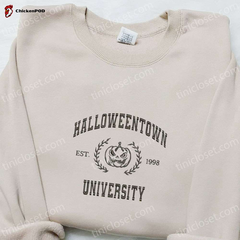 Halloweentown Est 1998 Shirt: Vintage Halloween Embroidery & Gifts for Halloween Lovers