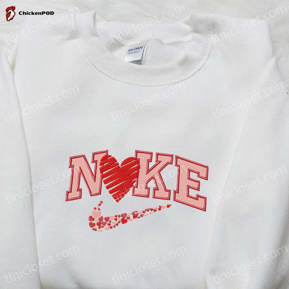 Hearts x Nike Embroidered Tshirt: Perfect Valentine’s Gift Nike Inspired Shirt for Best Gift Ideas