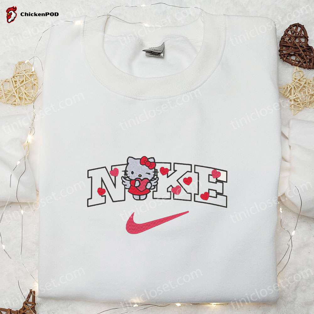 Hello Kitty Love Hearts x Nike: Valentine Embroidered Shirt & Hoodie Best Gift for Girlfriend