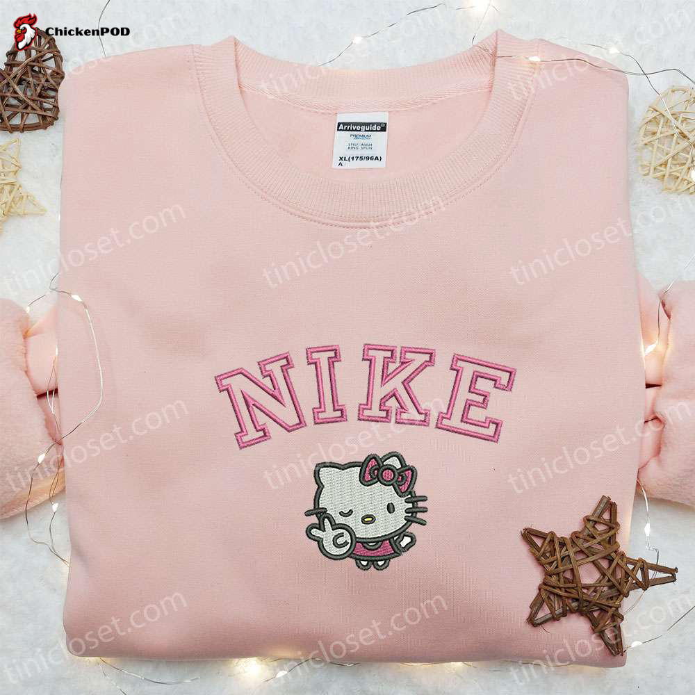 Hello Kitty Peace x Nike Embroidered Shirt Hoodie & Sweatshirt: Cartoon-inspired Nike Collection