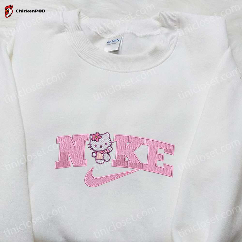 Hello Kitty x Nike Embroidered Sweatshirt & Shirt: Cartoon Inspired Fashion with Nike Touch