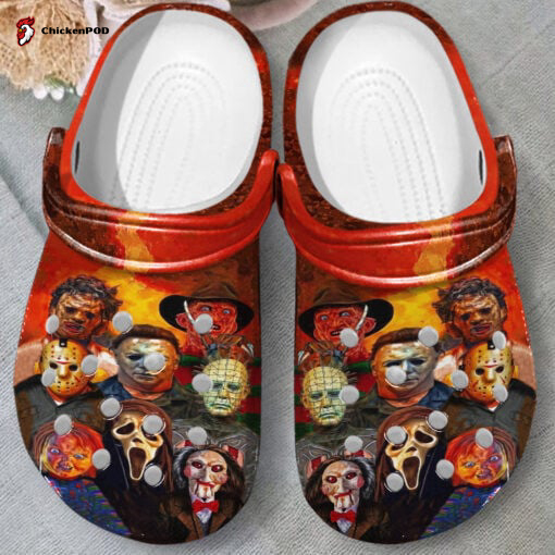 Horror Mask Red Theme Crocs-Slippers Crocband Clog Comfortable Water Shoes