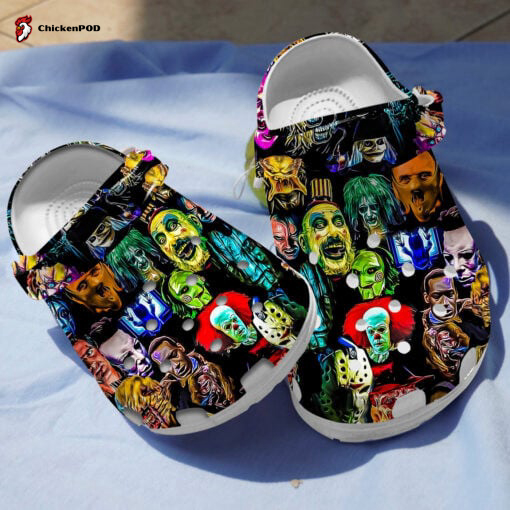 Dallas Cowboys Horror Skull Logo Crocs-Slippers Classic Clogs Shoes