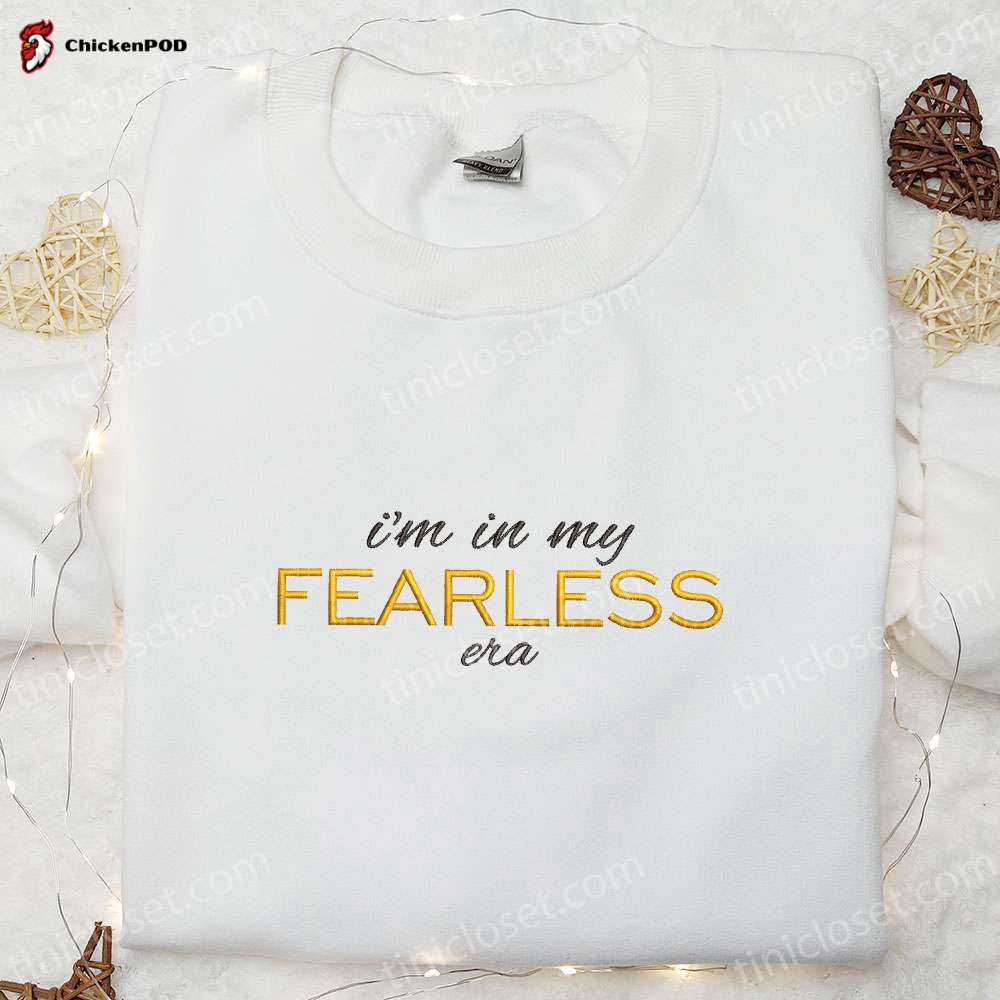 Shop the Fearless Era Embroidered Shirt & Celebrity Hoodie – Perfect Music Gift for Fans!