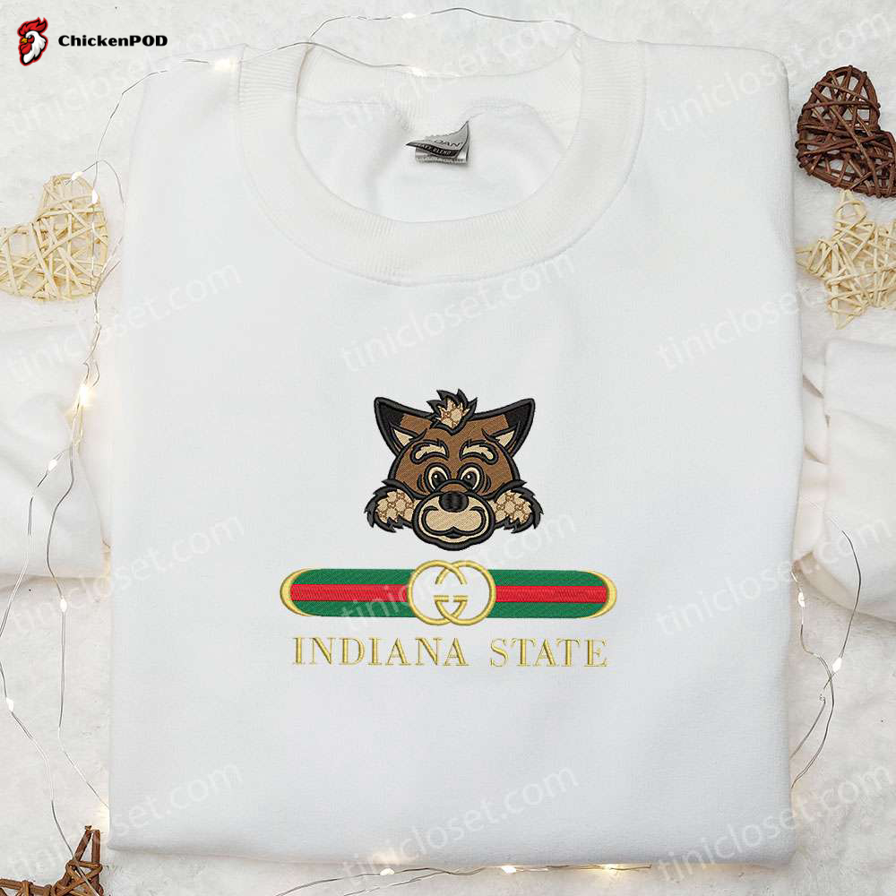 Indiana State Sycamores x Gucci Embroidered Shirt & NCAA Sports Hoodie: Perfect Gift Idea for Fans