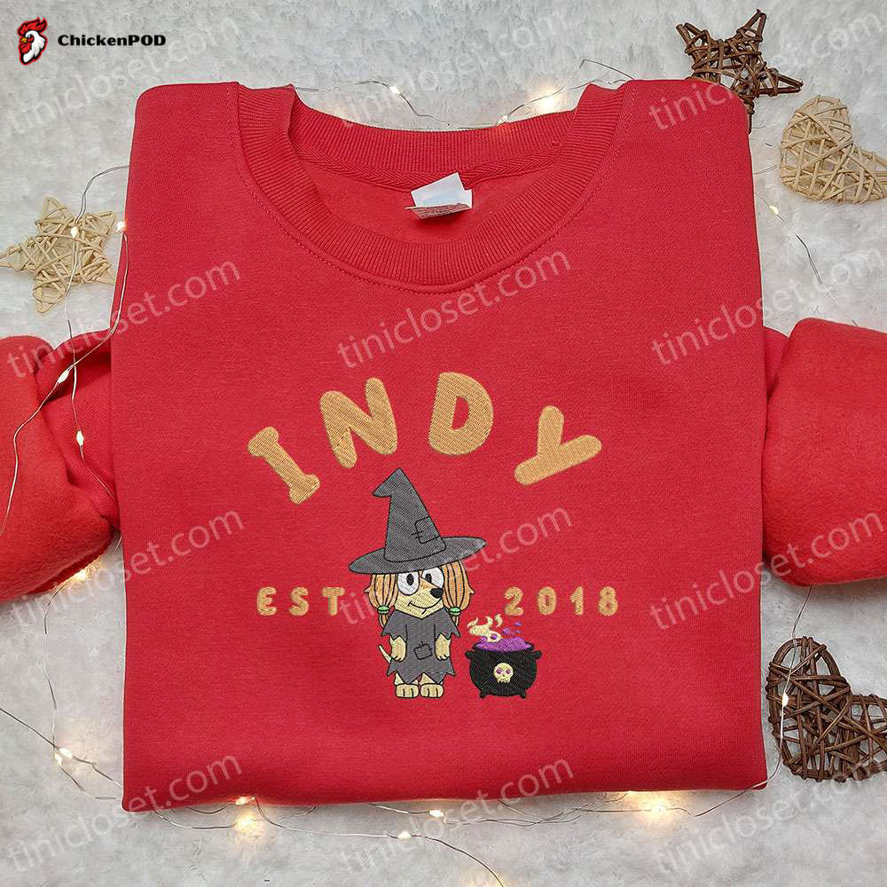 Indy Witch Embroidered Shirt Bluey Disney Halloween Sweatshirt – Best Halloween Gift Ideas