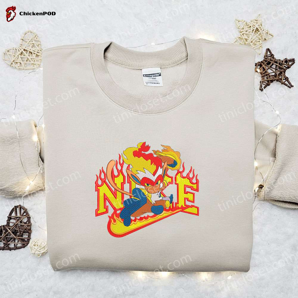 Infernape x Nike Anime Embroidered Sweatshirt & Pokemon Shirt: Ultimate Family Gift Ideas