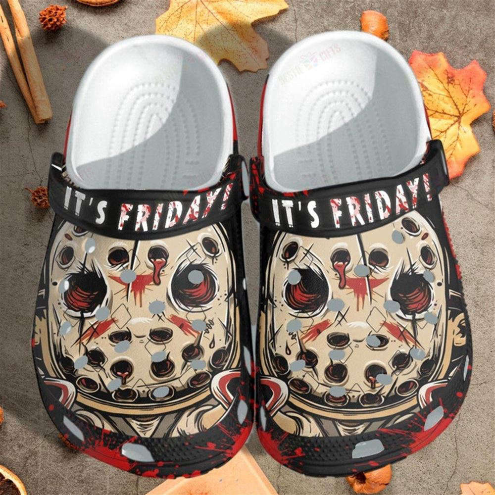 Its Friday Funny Jason Horror Halloween Creepy Jason Chibi Cute Crocs-Slippers Classic Clogs Shoes