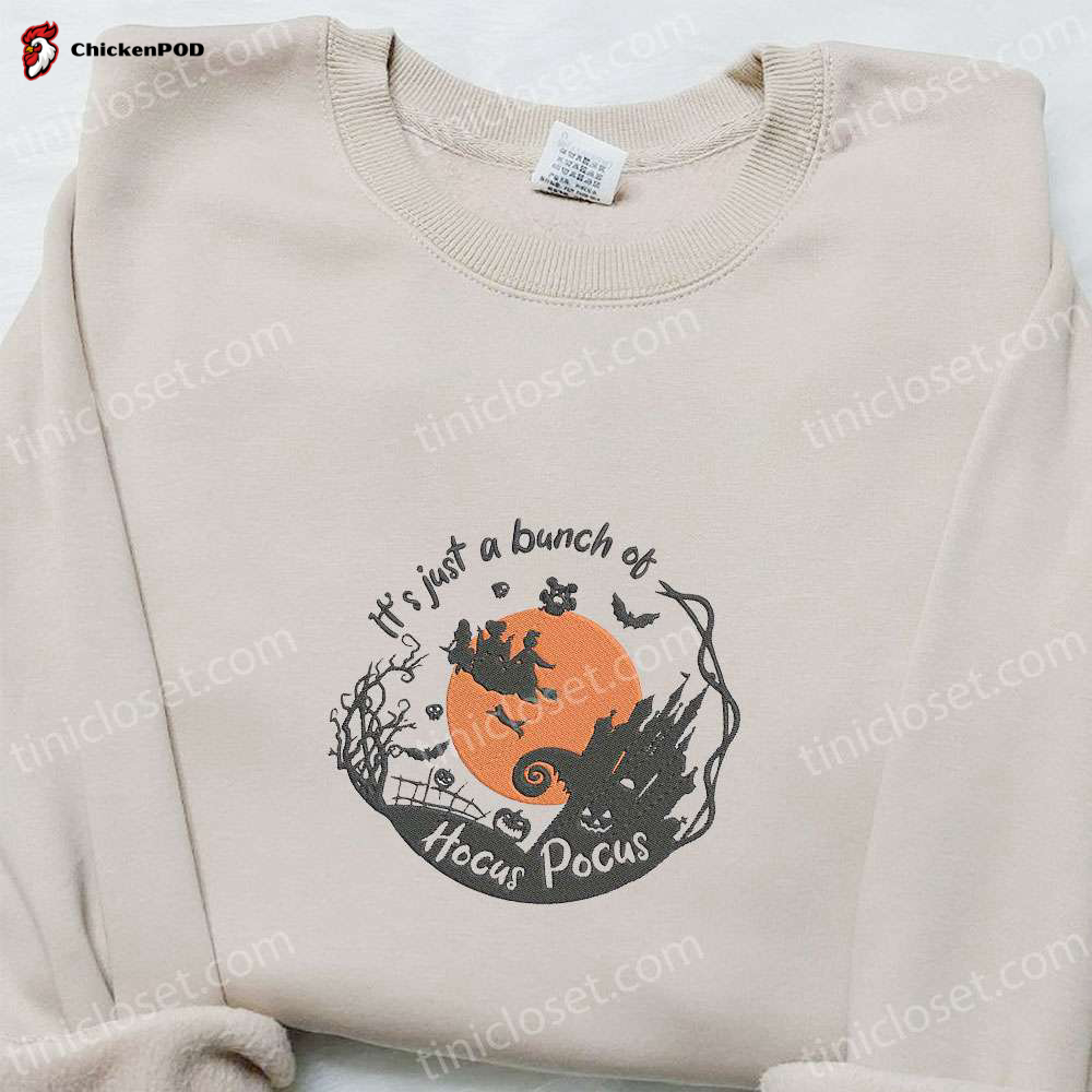 Hocus Pocus Embroidered Sweatshirt: Spooky Halloween Gift Idea