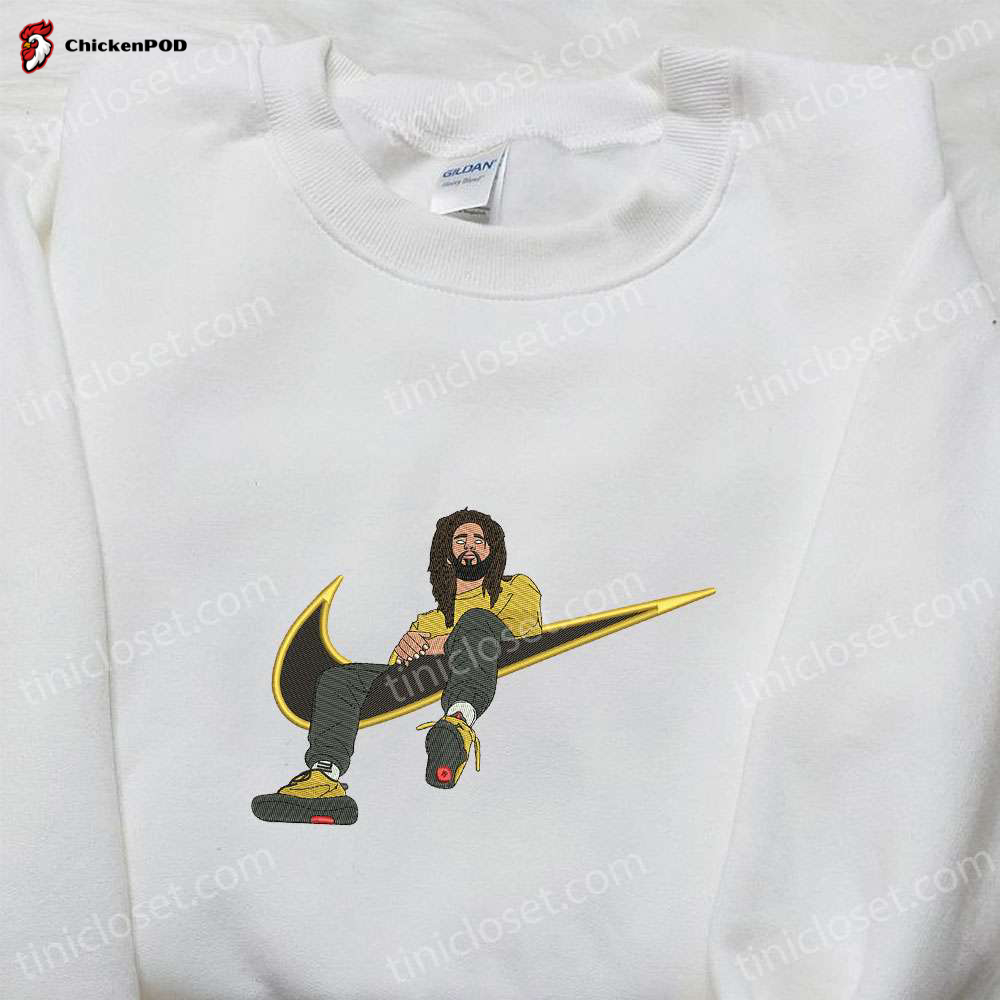 J Cole x Nike Swoosh Embroidered Shirt & Hoodie: Perfect Celebrity Gift for Fans