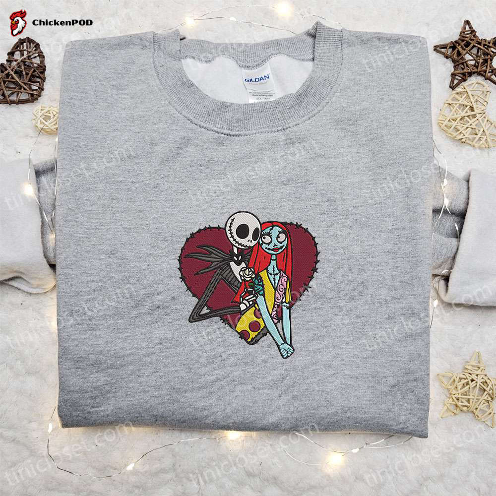 Jason Voorhees You Slay My Heart Embroidered Sweatshirt – Horror Movie Hoodie for Best Halloween Gift