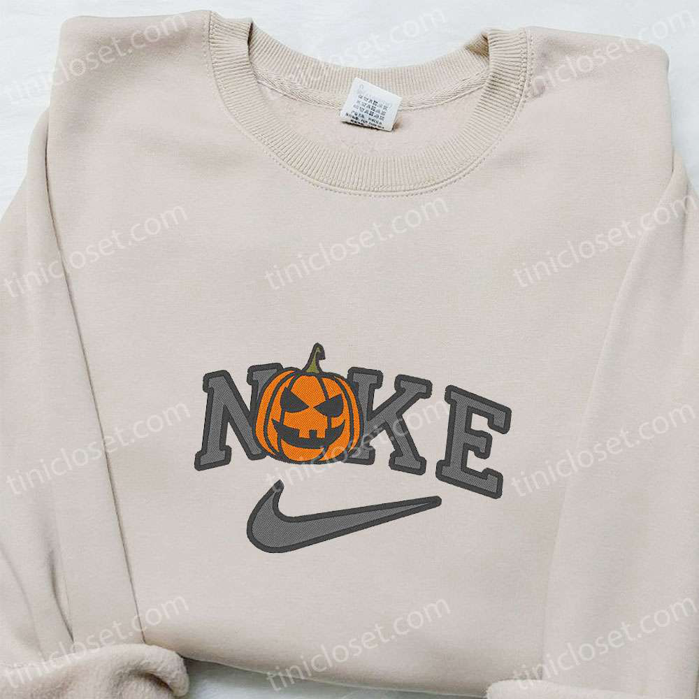 Spooky Nike Embroidered Shirt Halloween Hoodie & Sweatshirt: Jack O’ Lantern x Nike Collection