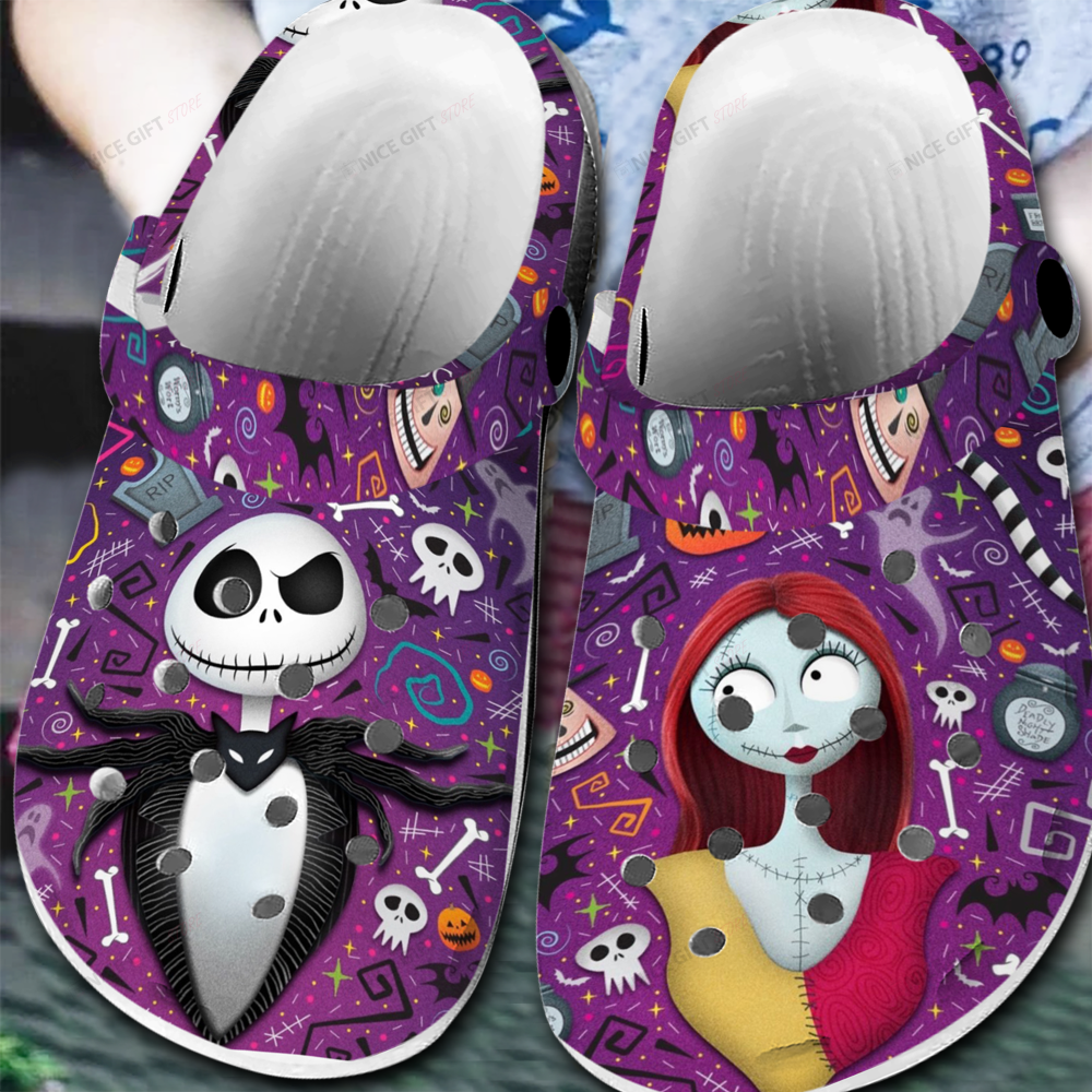 Jack Skellington And Sally Crocs-Slippers Shoes CRS-E3M9