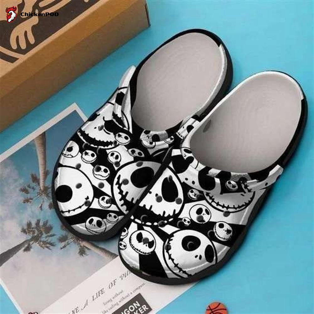 Jack Skellington And Sally Gifts Adults Kids Crocs-Slippers-Slippers Shoes Crocband Clog For Men Women, Crocs-Slippers-Slippers Crocband Clogs Comfy Footwear