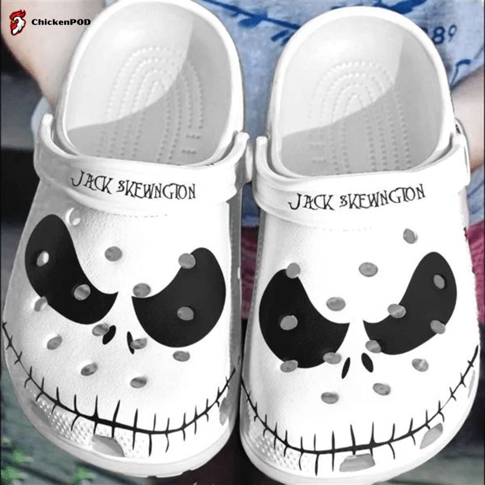 Jack Skellington And Sally Gifts Adults Kids Crocs-Slippers-Slippers Shoes Crocband Clog For Men Women, Crocs-Slippers-Slippers Crocband Clogs Comfy Footwear