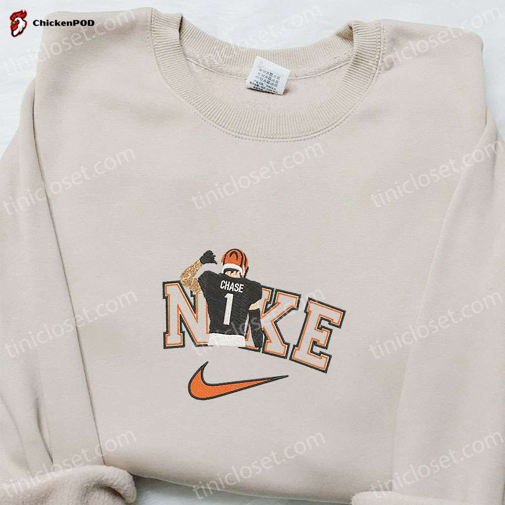 Custom Nike Embroidered Shirt with Angel Wings: Perfect Family Gift – Limited Edition