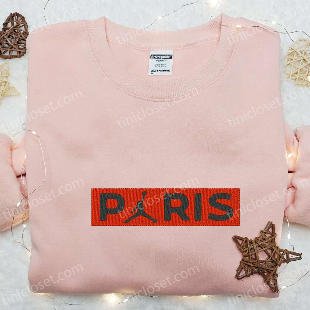 Jordan Paris x Nike Embroidered Shirt – Stylish Nike Inspired T-shirt Perfect Family Gift