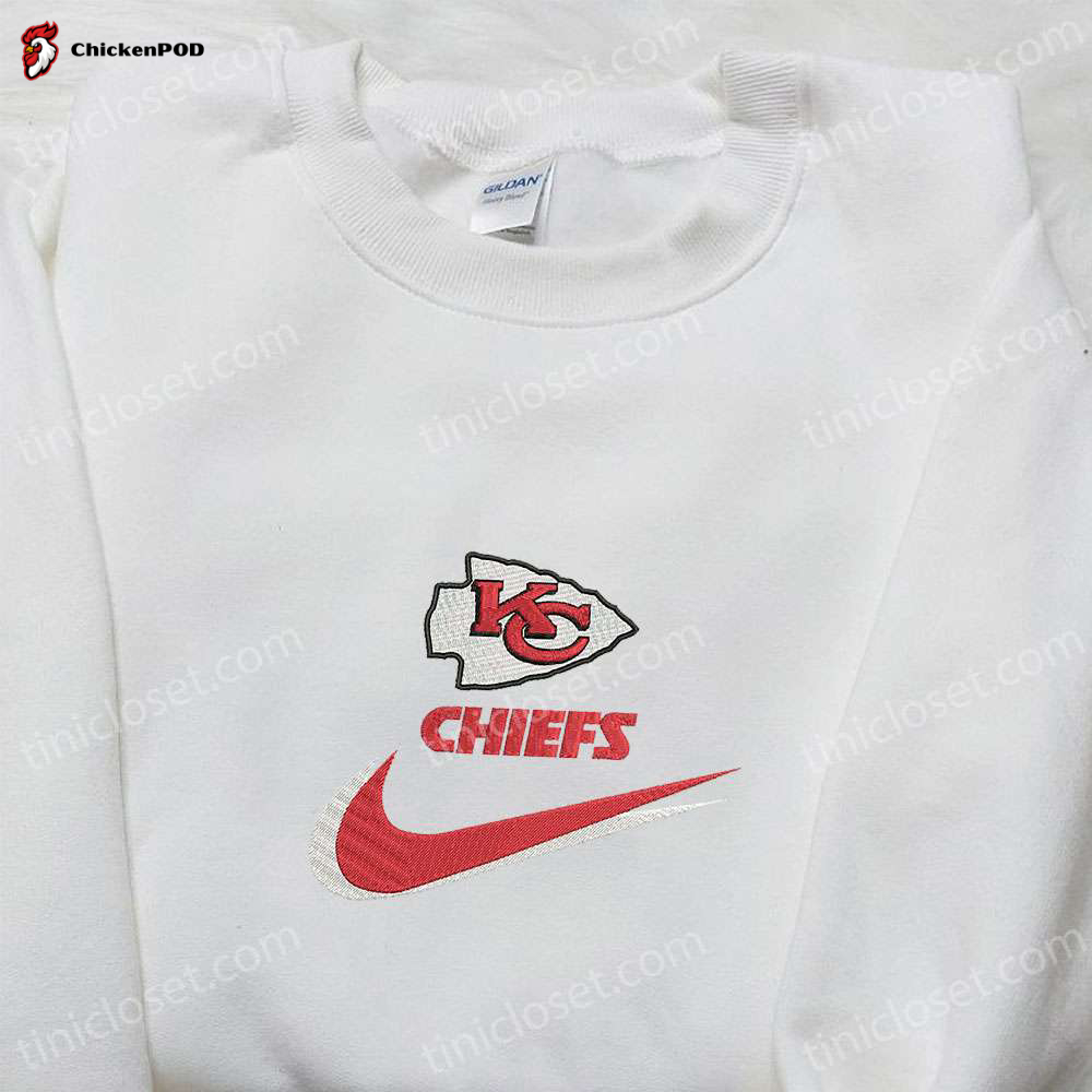 Kansas City Chiefs x Nike Swoosh Drip Shirt & Hoodie: NFL Sports Embroidery Best Gift Ideas