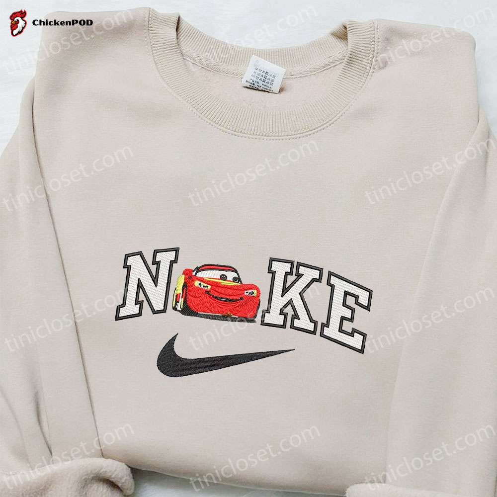 Lightning McQueen x Nike Cartoon Sweatshirt & Disney Characters T-shirt: Perfect Birthday Gift Ideas