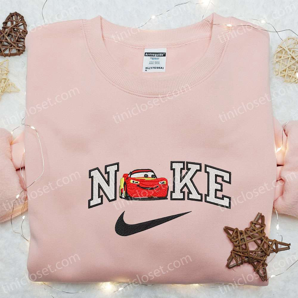 Disney Lightning McQueen x Nike Embroidered Sweatshirt & T-shirt: Best Cartoon Birthday Gift Ideas