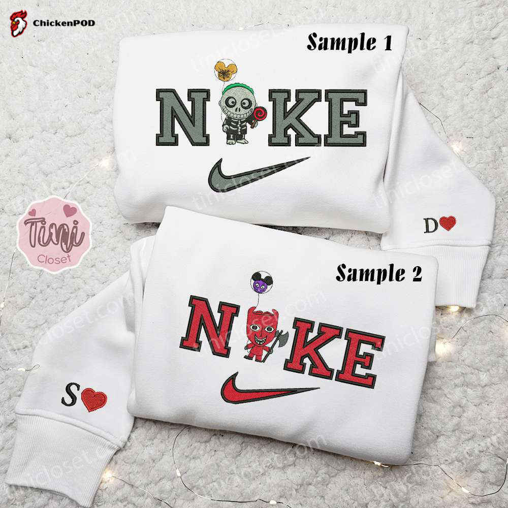 Hello Kitty & Dear Daniel Nike Couple Embroidered Shirt Hoodie Sweatshirt: Valentine s Day Cartoon Apparel