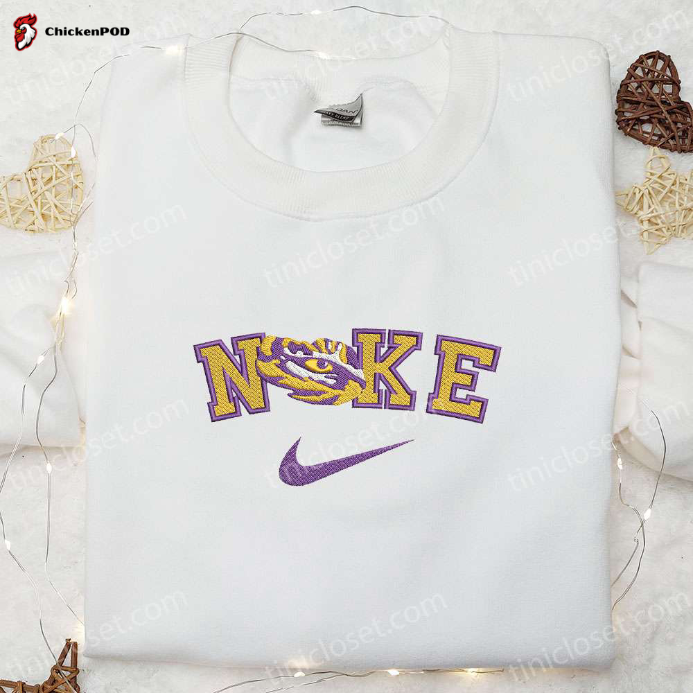 LSU Tigers Nike Embroidered Shirt & NCAA Sports Hoodie – Perfect Gift Idea