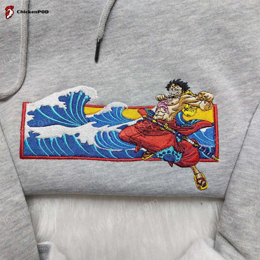 Anime Embroidered Apparel: Luffy Shirt One Piece Sweatshirt & Hoodie