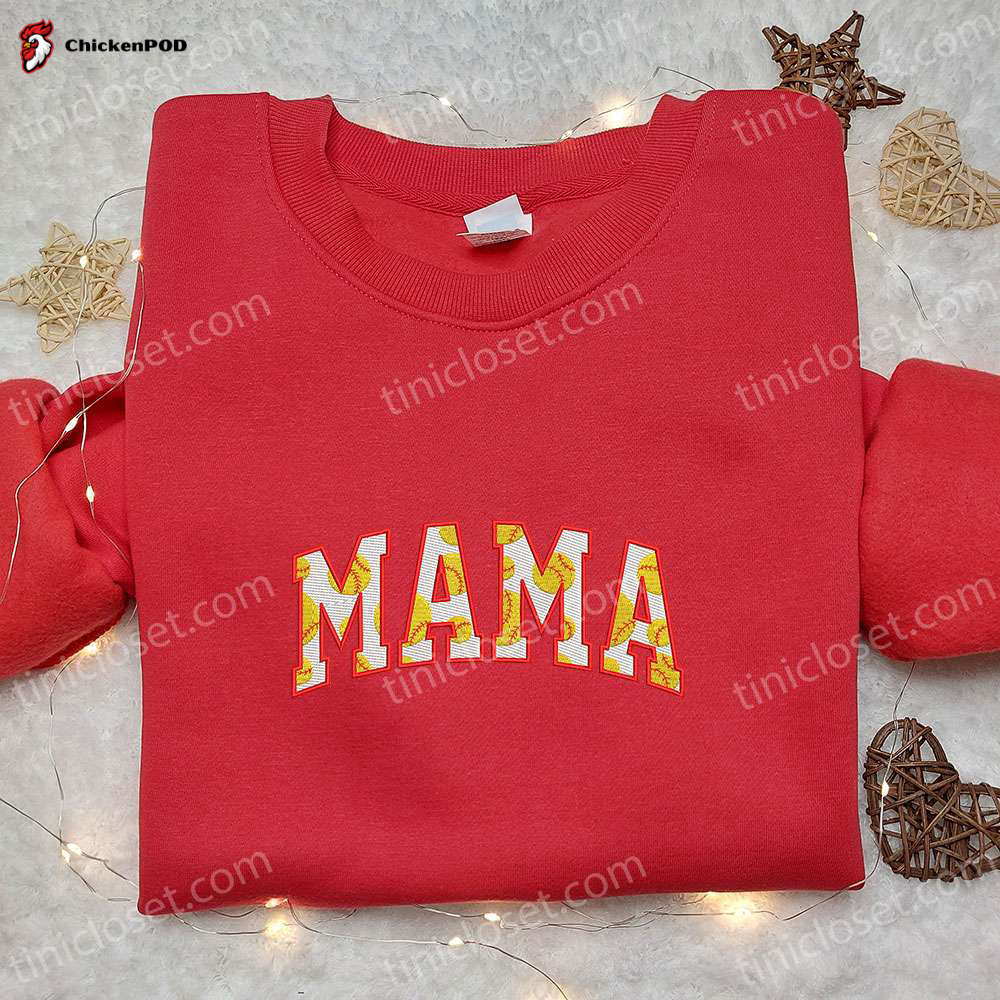 Baseball Mom Bows Hearts Shirt & Sports Hoodie: Best Mother’s Day Gift Idea