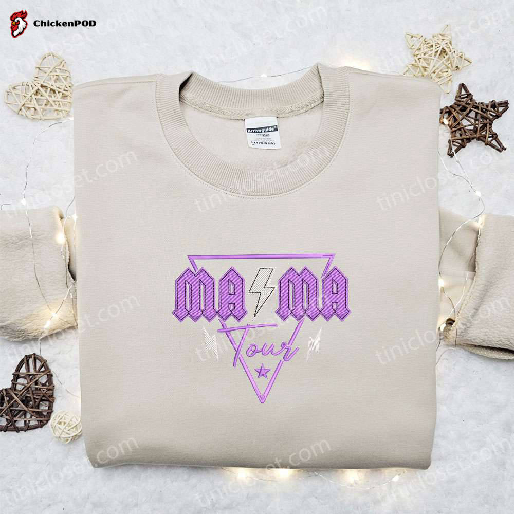 Mama Thunderbolt Embroidered Shirt & Hoodie: Perfect Mother s Day Gift for Mom