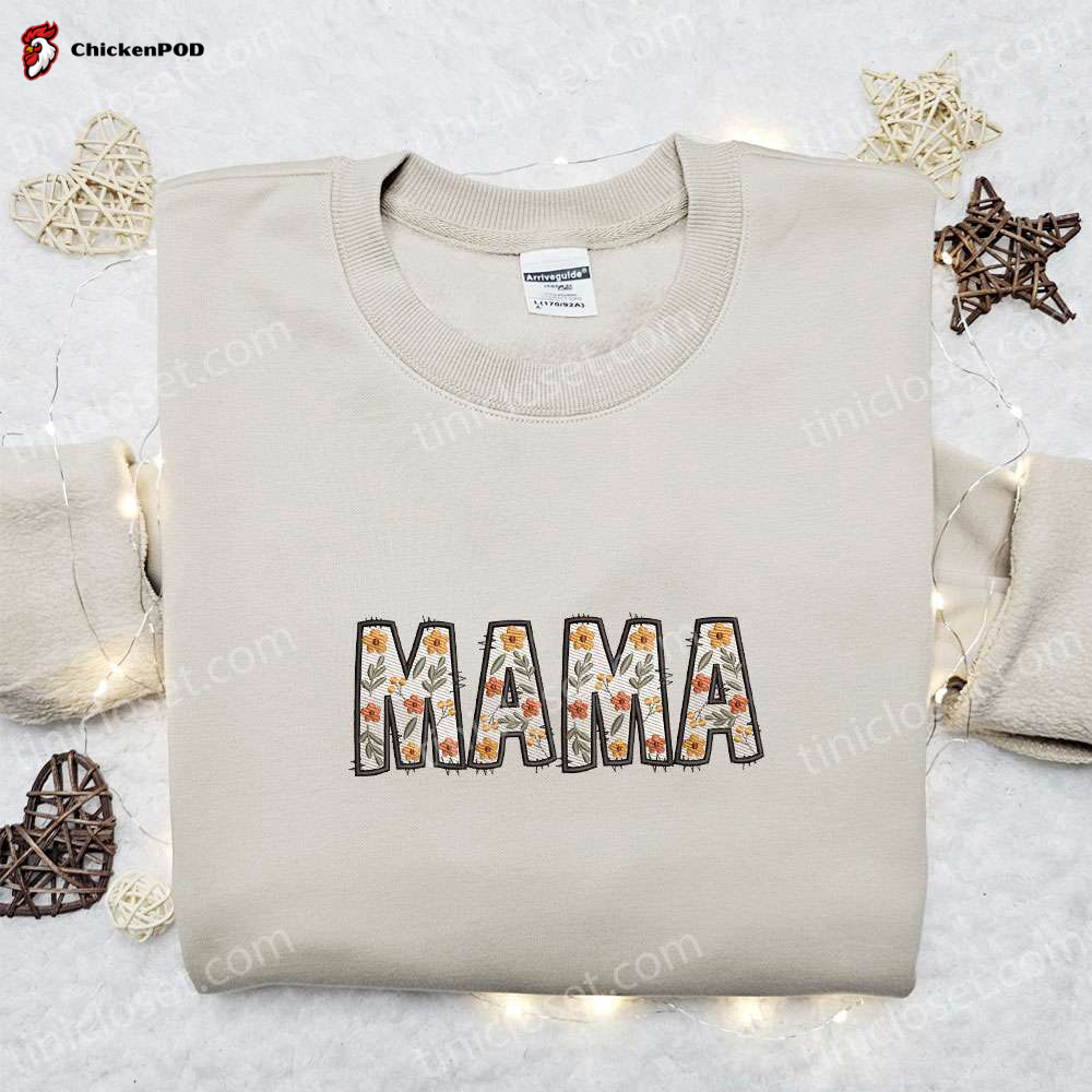 Mama Rainbow Cartoon Embroidered Shirt & Hoodie: Perfect Mother s Day Gift for Mommy