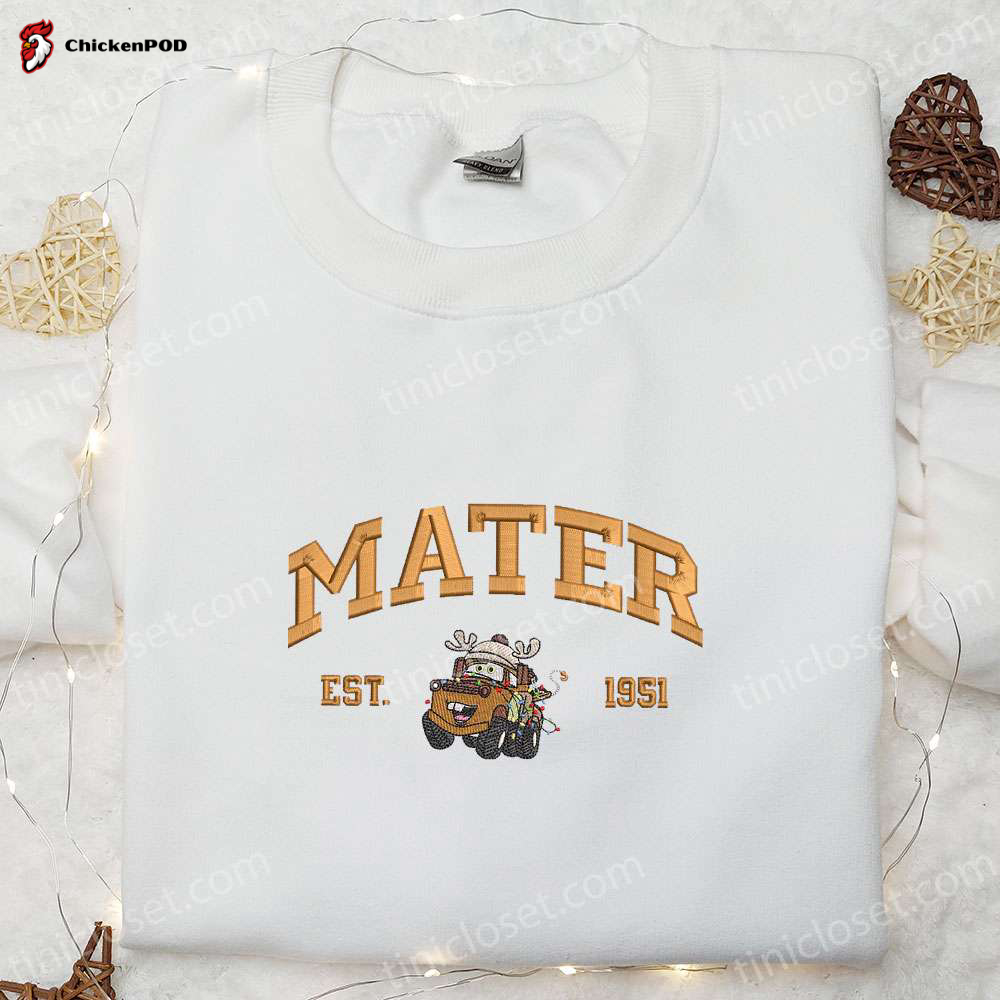 Mater Est 1951 Xmas Embroidered Shirt & Disney Cars Hoodie: Best Christmas Gift Ideas