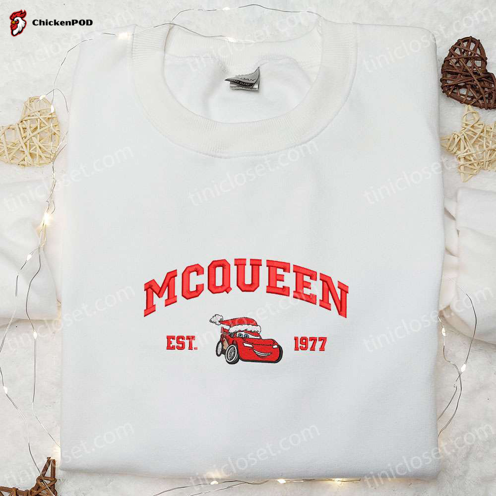 McQueen Est 1977 Xmas Embroidered Shirt & Disney Cars Hoodie: Best Christmas Gift Ideas