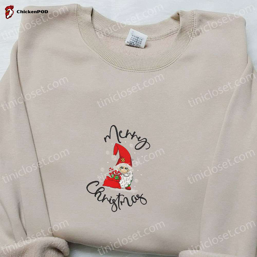 Merry Christmas Gnome Santa Shirt & Hoodie: Best Family Gifts