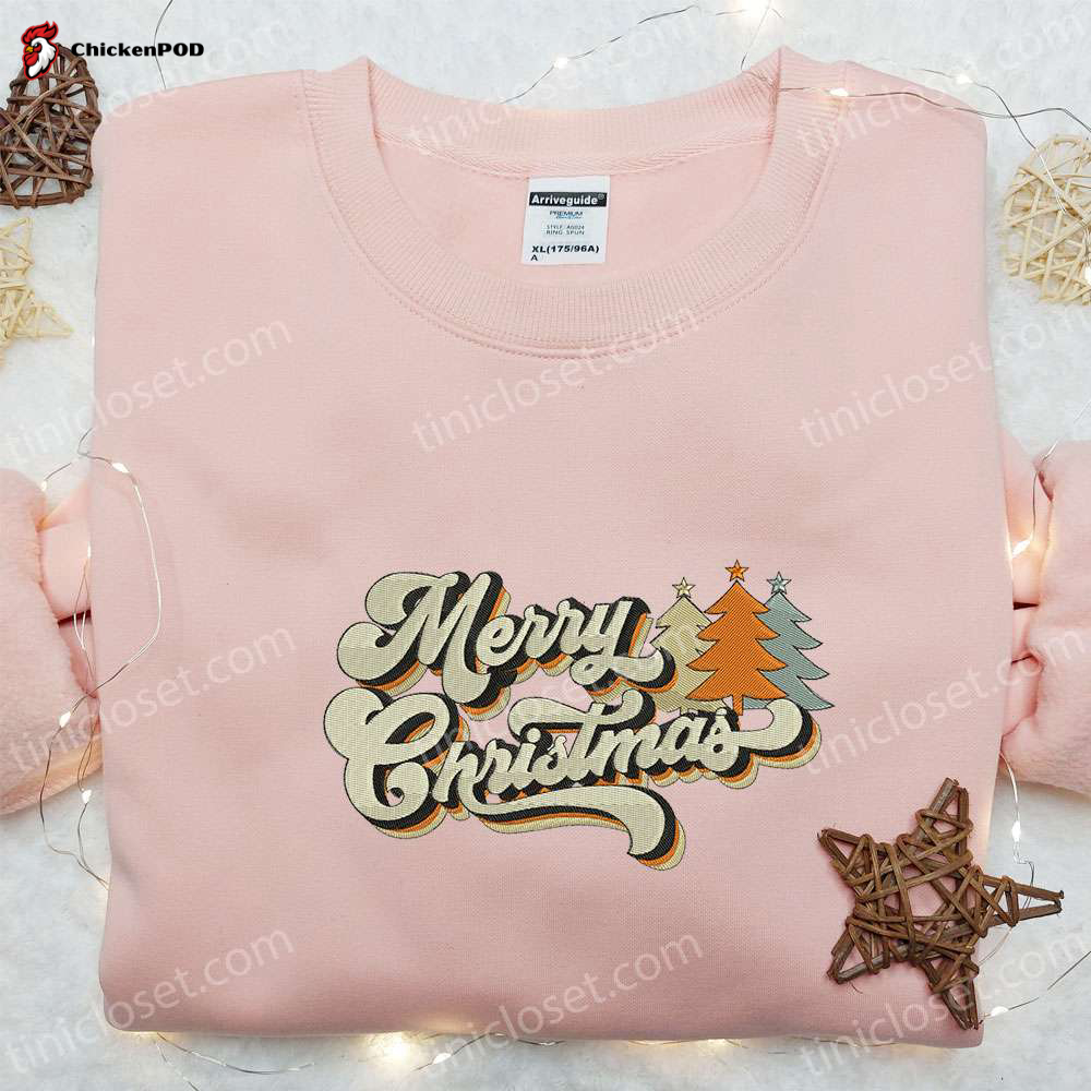 Minnie Mouse Christmas Embroidered Shirt & Disney Characters Hoodie: Best Family Christmas Gifts