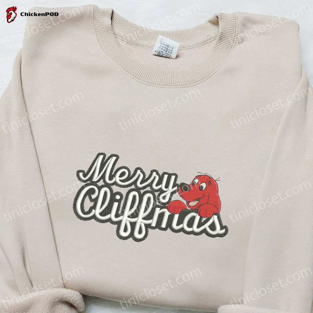 Get Festive with Merry Cliffmas Shirt & Clifford Hoodie – Perfect Christmas Gifts for Family!