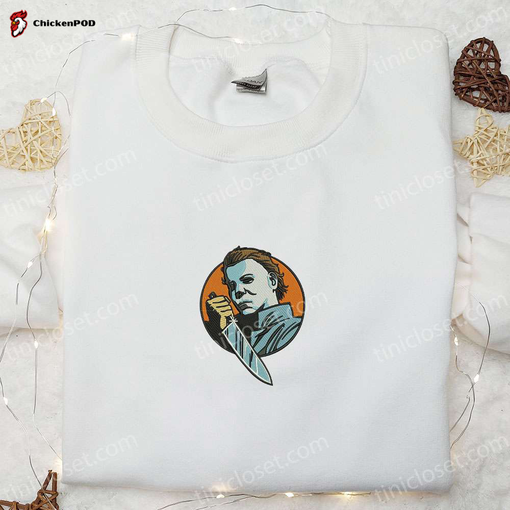 Michael Myers Embroidered Shirt – Horror Movie Characters & Spooky Design