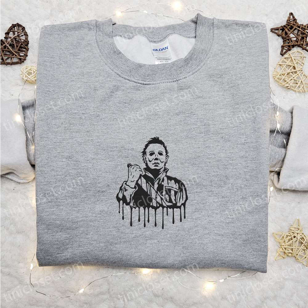 Spooky Michael Myers Drip Hoodie & Horror Movie T-shirt – Best Gift Ideas