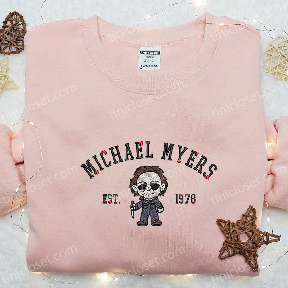 Michael Myers Est 1978 Embroidered Shirt: Horror Movie Characters & Spooky Design