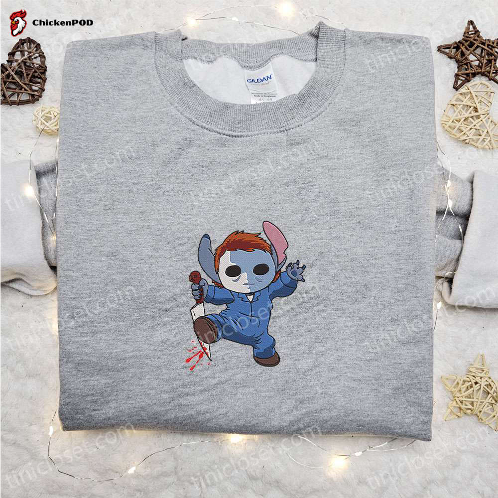 Disney Stitch Embroidered Sweatshirt & Hoodie: Michael Myers & Lilo And Stitch Collection – Perfect Gift Ideas