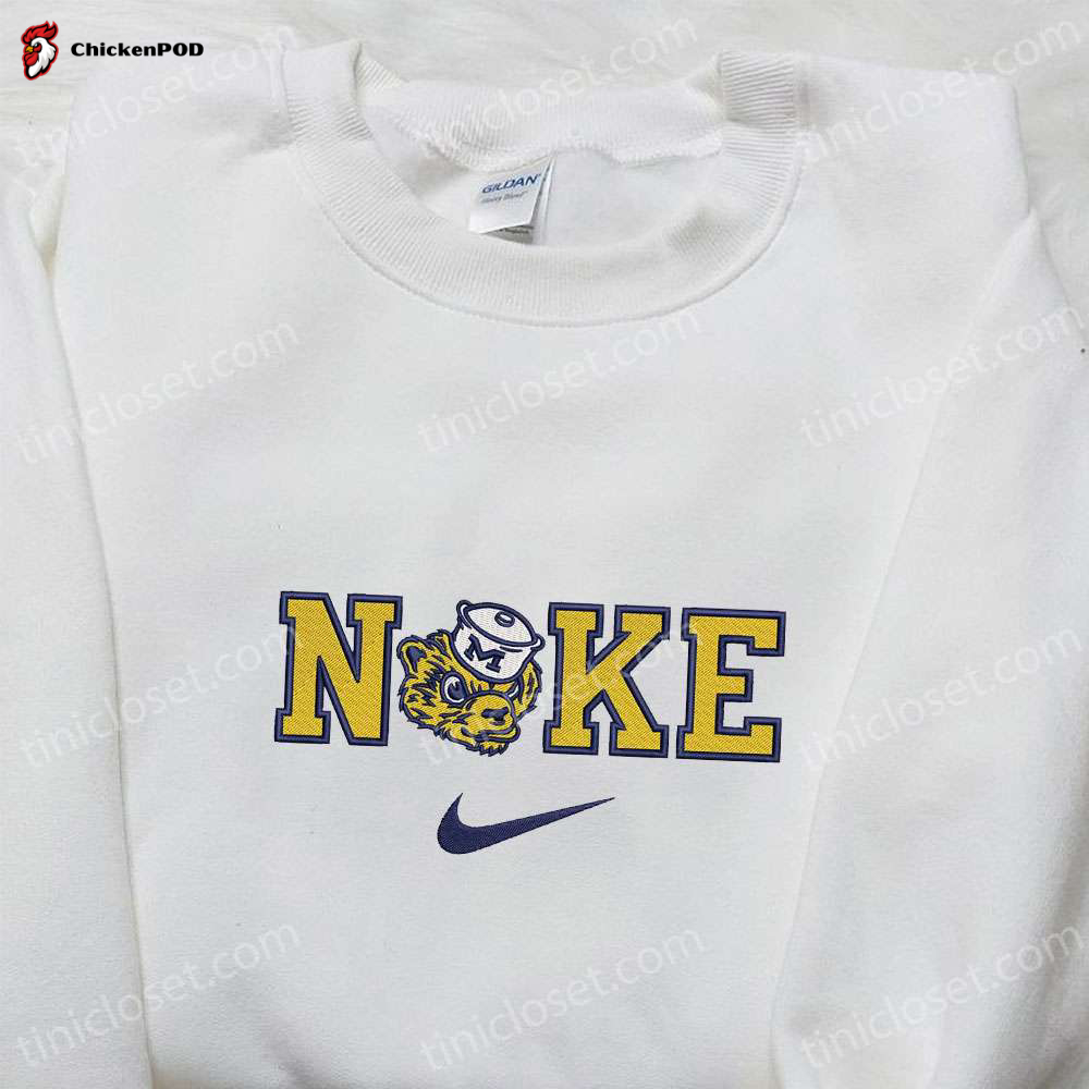 Michigan Wolverines x Nike Embroidered Shirt & Hoodie: The Ultimate NCAA Sports Gift Idea