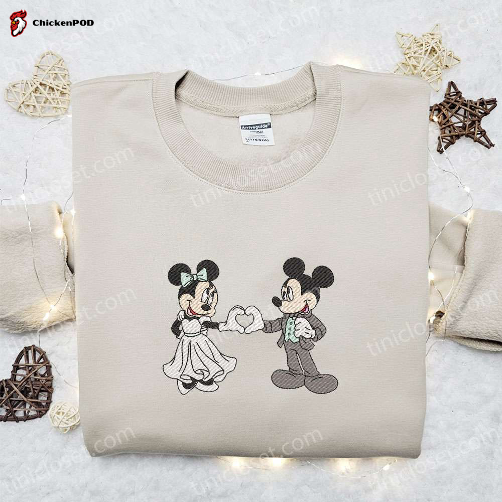 Mickeyloveland Embroidered Shirt: Disney Characters & Valentine s Day Design – Show Your Love!