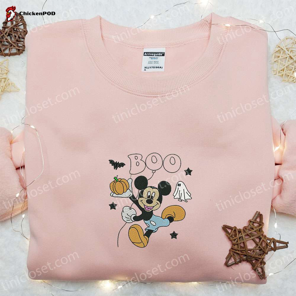 Mickey Boo Embroidered Sweatshirt: Best Disney Halloween Gift Ideas